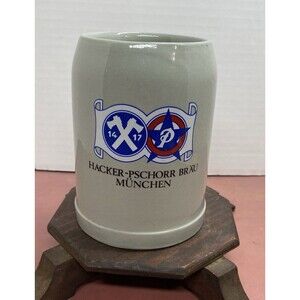 Hacker-Pschorr Brau Stoneware Beer Stein/Mug 0.5L GERTZ Germany Vintage